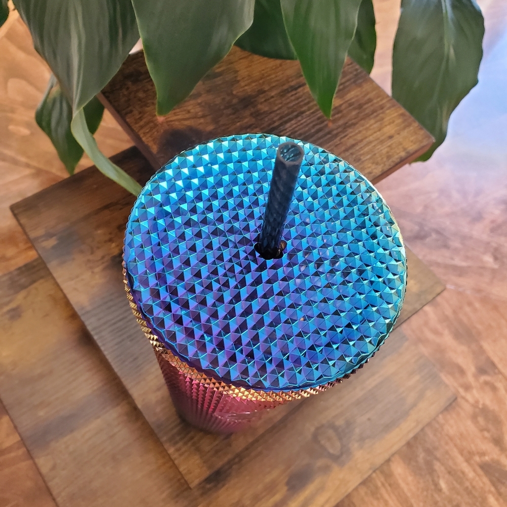 Starbucks Oil Slick Rainbow Iridescent Studded Tumbler 24 oz - Picture 5 of 9